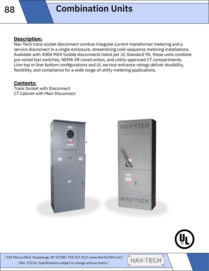 Nav-Tech Combination Units Catalog cover