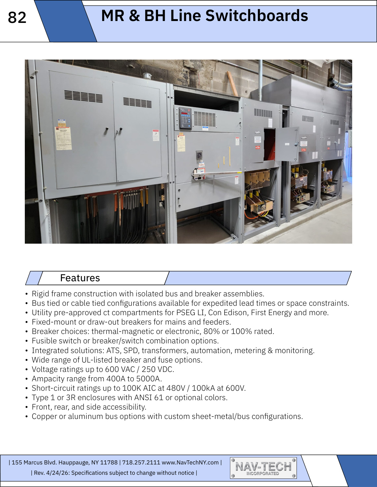 Nav-Tech Panelboards & Switchboards Catalog cover