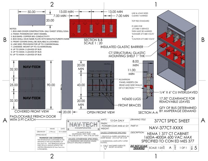 377CT - NEMA 1 drawing