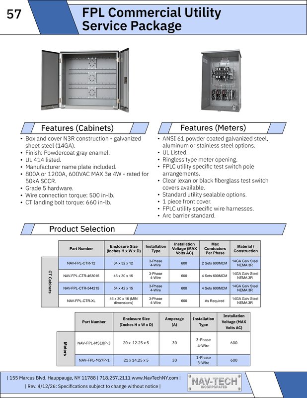FPL Commercial Utility Service Package drawing