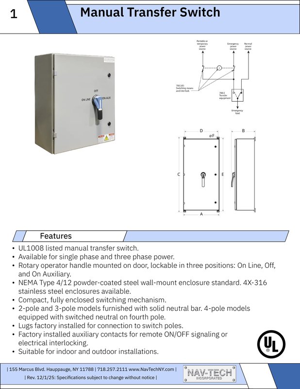 Manual Transfer Switch