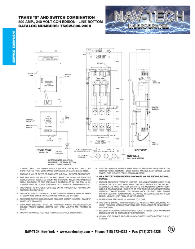 NAV-CE-TSSW800-240B drawing