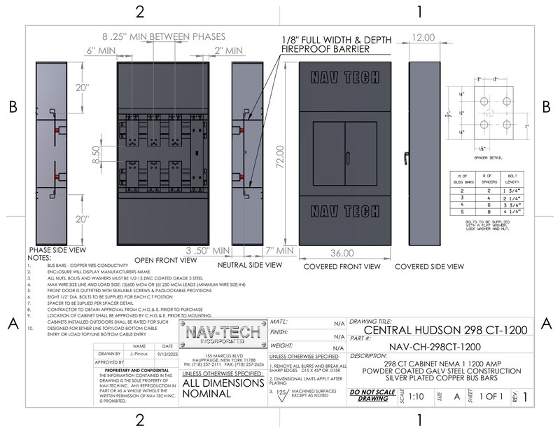 NAV-CH-298CT-1200 drawing