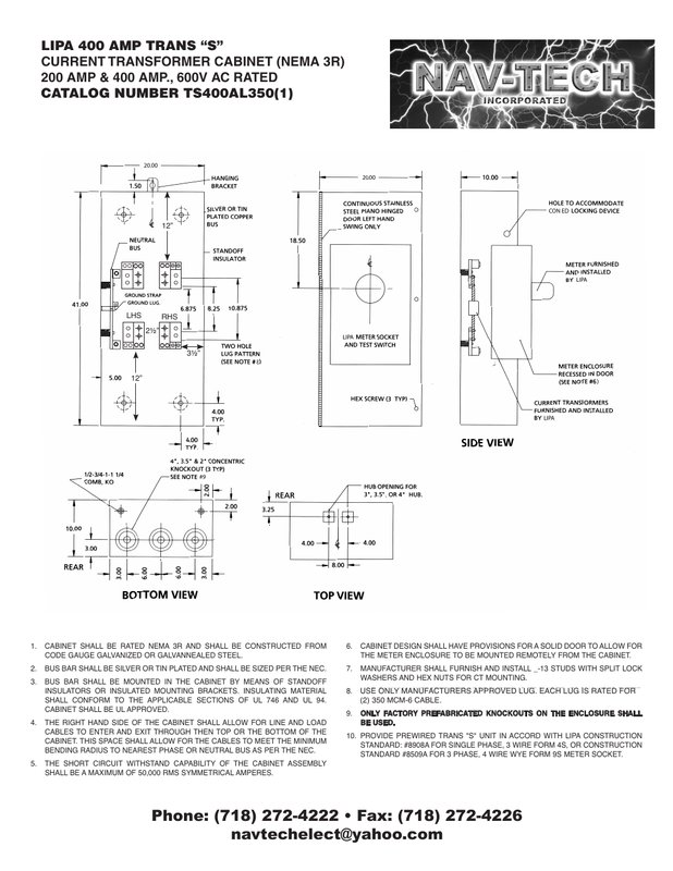 NAV-PG-TS400-AL350-1 drawing
