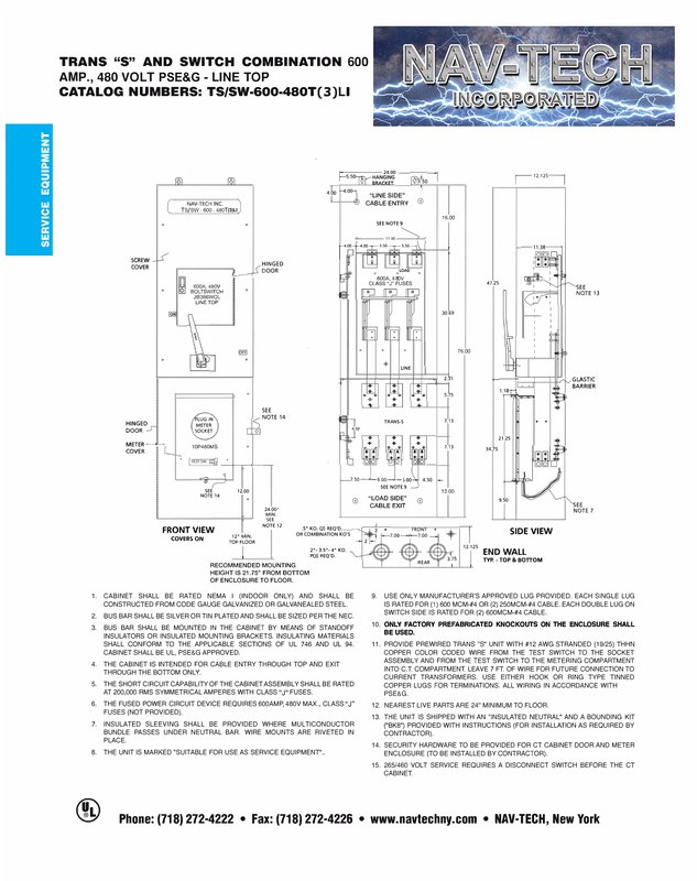 NAV-PG-TSSW600-480T drawing