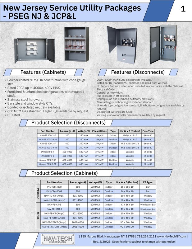 NJ Service Utility Packages PSEG NJ Jcpl drawing