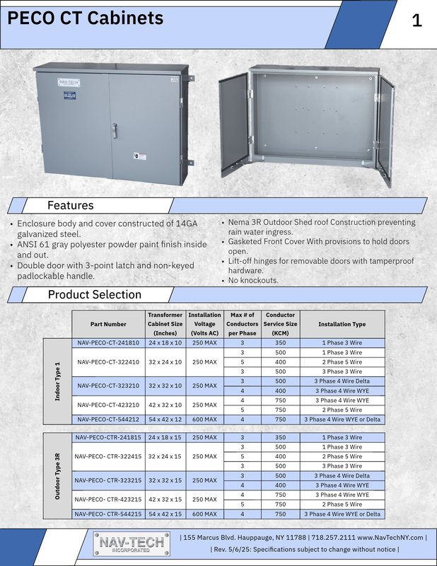 PECO CT Cabinets drawing