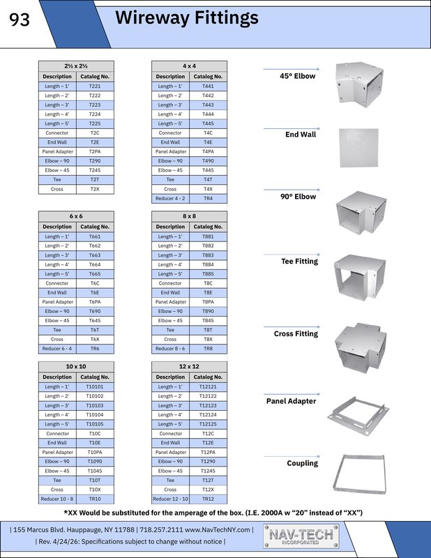 Wireway Fittings drawing