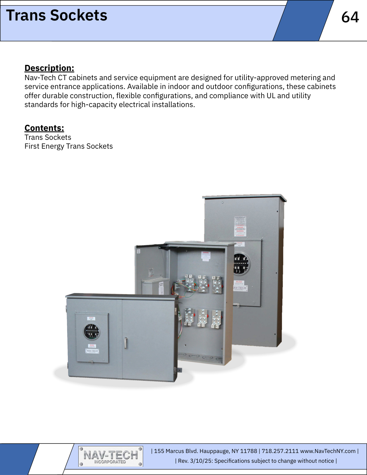 Nav-Tech Trans Sockets Catalog cover