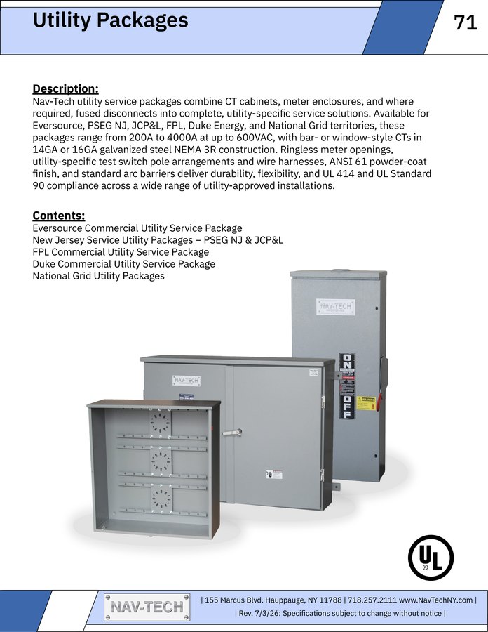 Nav-Tech Utility Packages Catalog cover